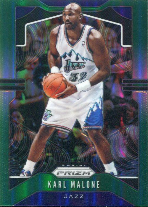 #19 Karl Malone - Utah Jazz - 2019-20 Panini Prizm - Prizms Green Basketball