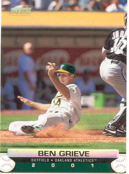 #19 Ben Grieve - Oakland Athletics - 2001 Stadium Club Baseball