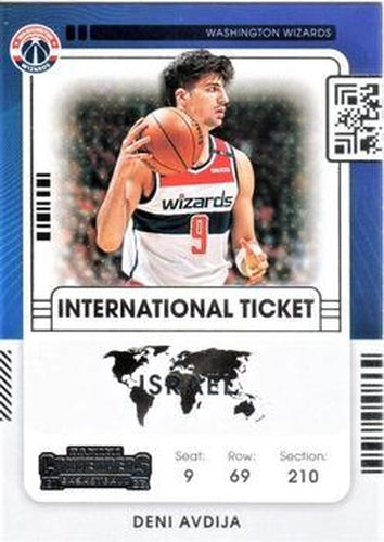 #19 Deni Avdija - Washington Wizards - 2021-22 Panini Contenders - International Ticket Basketball