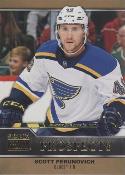 #PP-19 Scott Perunovich - St. Louis Blues - 2021-22 SkyBox Metal Universe - Skybox Premium Prospects Hockey