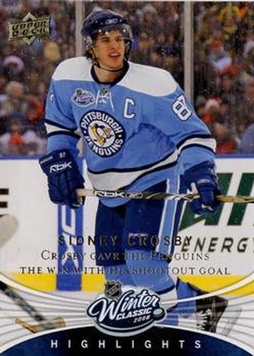 #WC1 Sidney Crosby - Pittsburgh Penguins - 2008-09 Upper Deck - Winter Classic Hockey