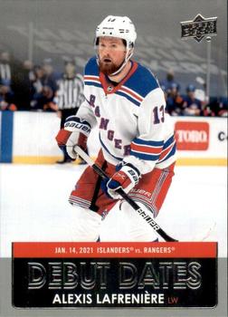 #DD-1 Alexis Lafreniere - New York Rangers - 2021-22 Upper Deck - Debut Dates Hockey