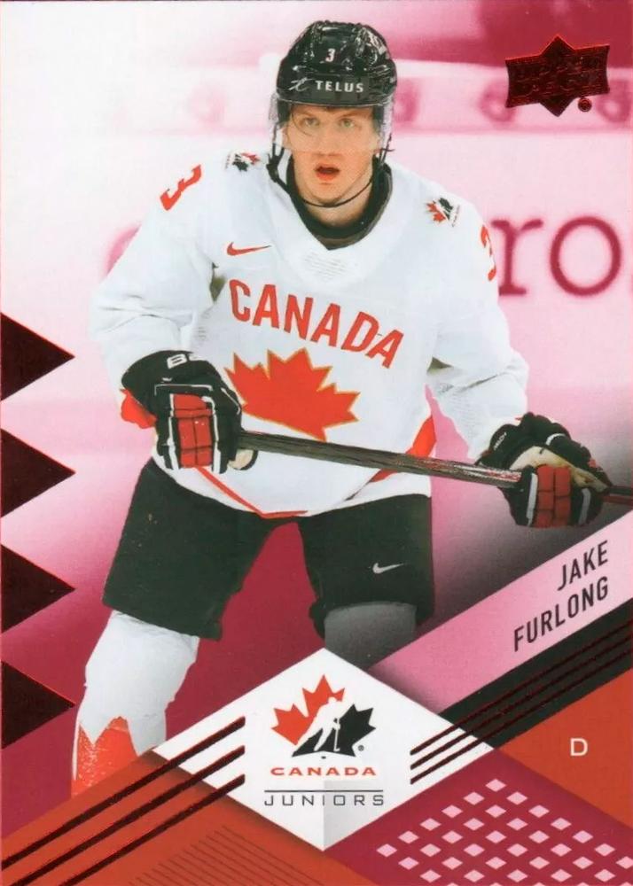 #1 Jake Furlong - Canada - 2024 Upper Deck Team Canada Juniors - Red Foil Hockey