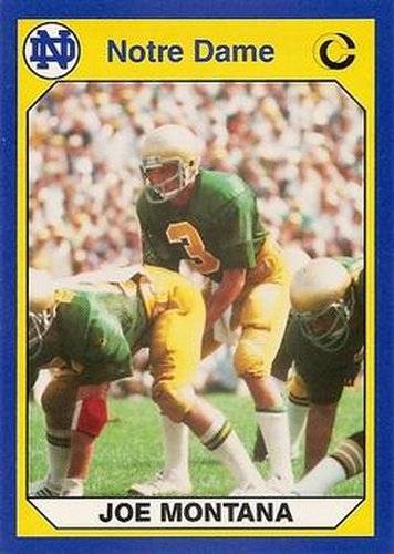 #1 Joe Montana - Notre Dame Fighting Irish - 1990 Collegiate Collection Notre Dame Football