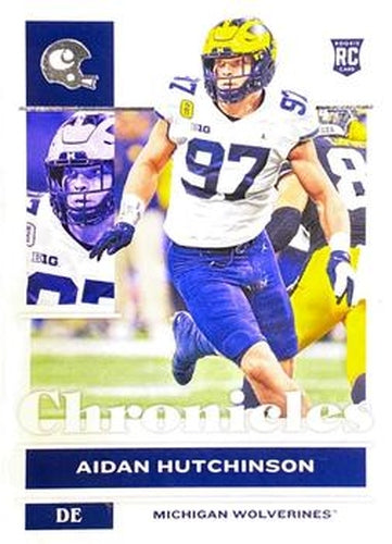 #1 Aidan Hutchinson - Michigan Wolverines - 2022 Panini Chronicles Draft Picks Football