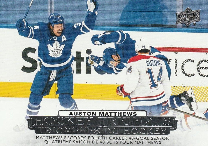 #HT-1 Auston Matthews - Toronto Maple Leafs - 2022-23 Upper Deck Tim Hortons - Hockey Triumphs Hockey