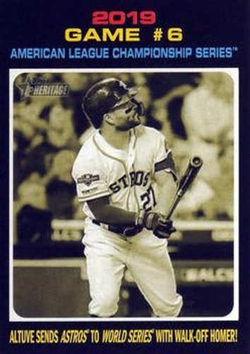 #200 Altuve Sends Astros To World Series With Walk-Off Homer! - Houston Astros - 2020 Topps Heritage Baseball
