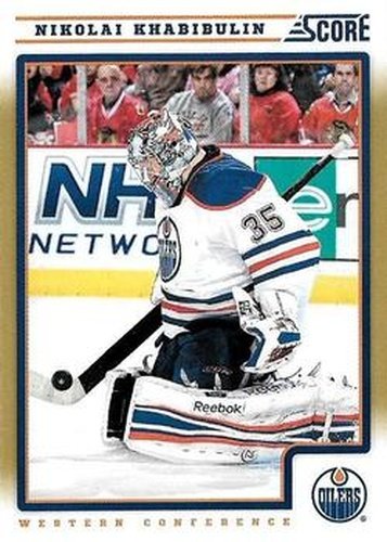 #200 Nikolai Khabibulin - Edmonton Oilers - 2012-13 Score - Gold Rush Hockey