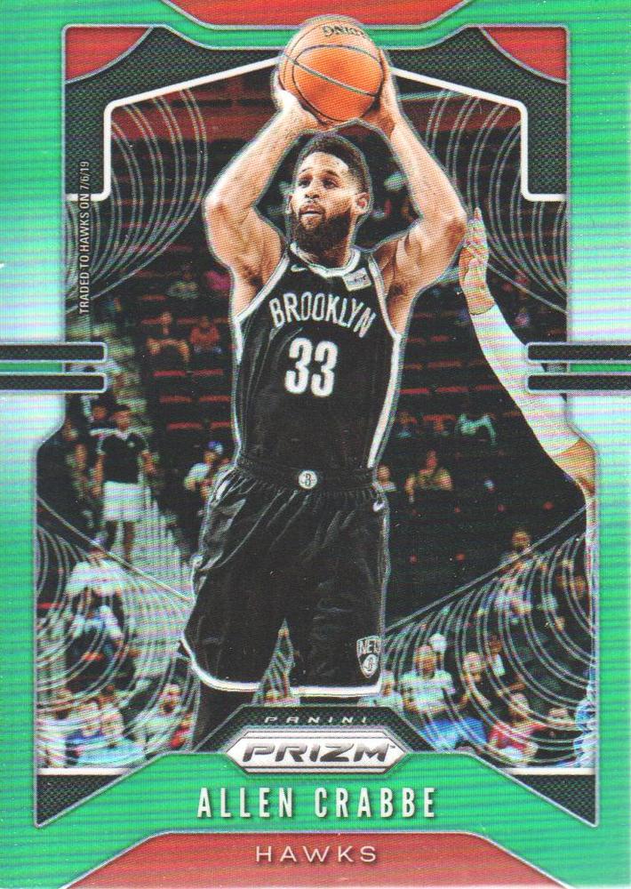 #200 Allen Crabbe - Atlanta Hawks - 2019-20 Panini Prizm - Prizms Green Basketball
