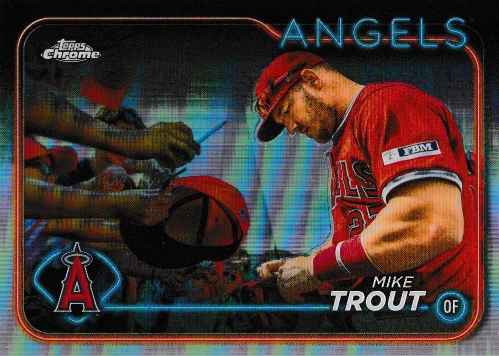 #200b Mike Trout - Los Angeles Angels - 2024 Topps Chrome Baseball