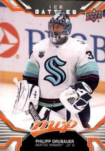#201 Philipp Grubauer - Seattle Kraken - 2022-23 Upper Deck MVP - Ice Battles Hockey