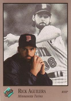 #201 Rick Aguilera - Minnesota Twins - 1992 Studio Baseball