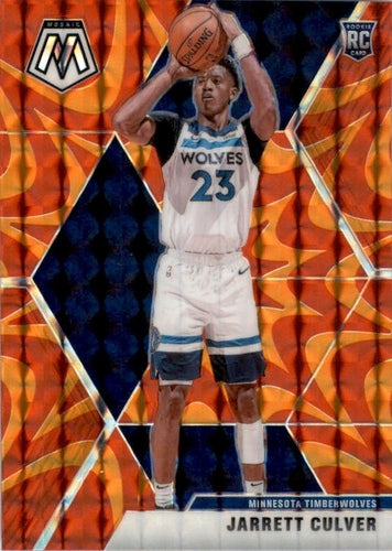 #201 Jarrett Culver - Minnesota Timberwolves - 2019-20 Panini Mosaic - Reactive Orange Basketball