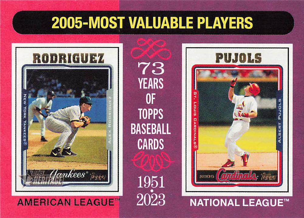 #202 2005s (Alex Rodriguez / Albert Pujols) - New York Yankees / St. Louis Cardinals - 2024 Topps Heritage Baseball