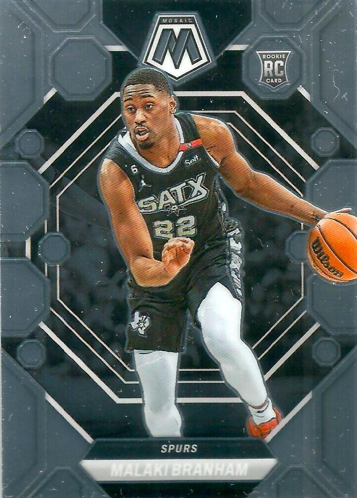 #202 Malaki Branham - San Antonio Spurs - 2022-23 Panini Mosaic Basketball