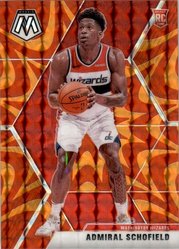 #202 Admiral Schofield - Washington Wizards - 2019-20 Panini Mosaic - Reactive Orange Basketball