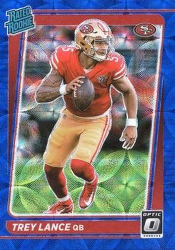 #203 Trey Lance - San Francisco 49ers - 2021 Donruss Optic - Blue Scope Football