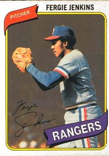 #203 Fergie Jenkins - Texas Rangers - 1980 O-Pee-Chee Baseball