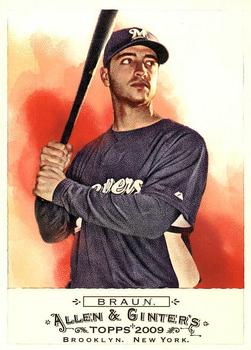 #205 Ryan Braun - Milwaukee Brewers - 2009 Topps Allen & Ginter Baseball