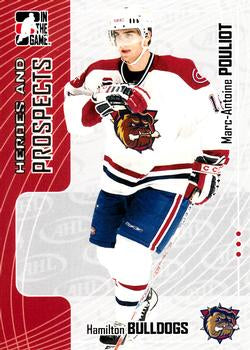 #205 Marc-Antoine Pouliot - Hamilton Bulldogs - 2005-06 In The Game Heroes and Prospects Hockey