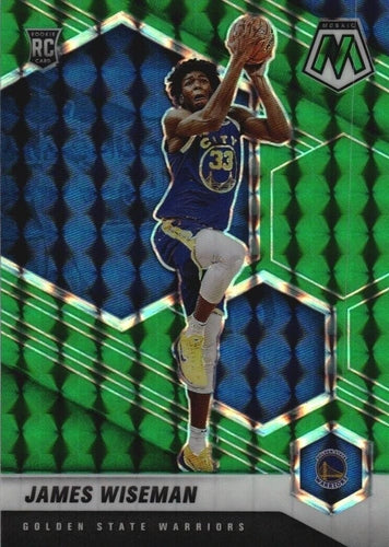 #205 James Wiseman - Golden State Warriors - 2020-21 Panini Mosaic - Mosaic Green Basketball
