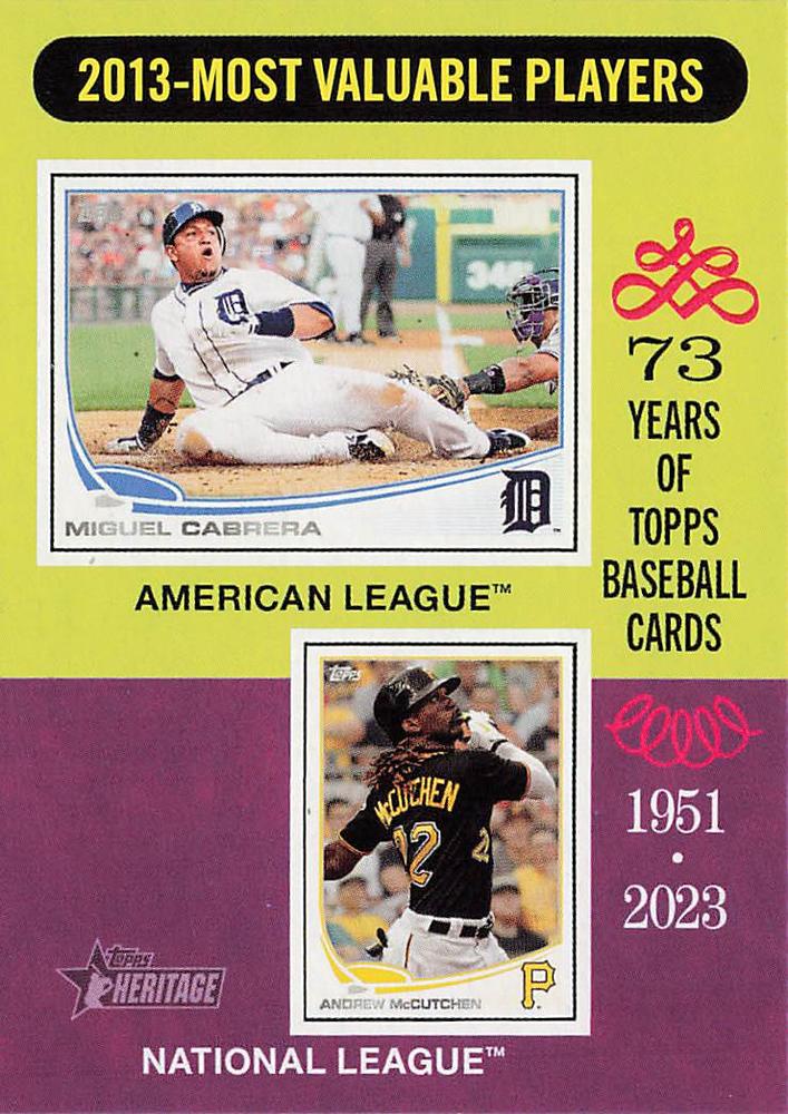#206 2013s (Miguel Cabrera / Andrew McCutchen) - Detroit Tigers / Pittsburgh Pirates - 2024 Topps Heritage Baseball
