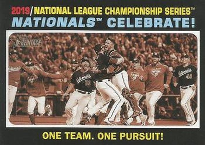 #206 Nationals Celebrate! - Washington Nationals - 2020 Topps Heritage Baseball