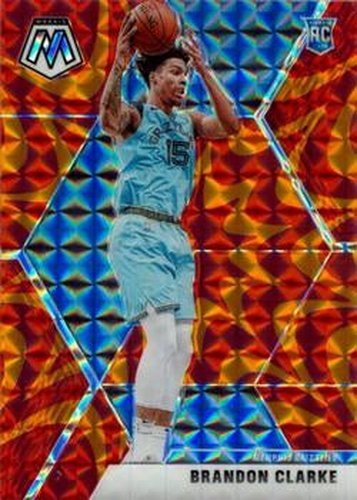 #207 Brandon Clarke - Memphis Grizzlies - 2019-20 Panini Mosaic - Reactive Orange Basketball