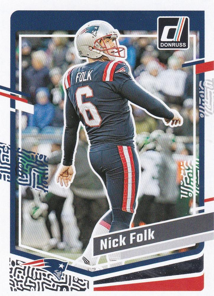 #208 Nick Folk - New England Patriots - 2023 Donruss Football
