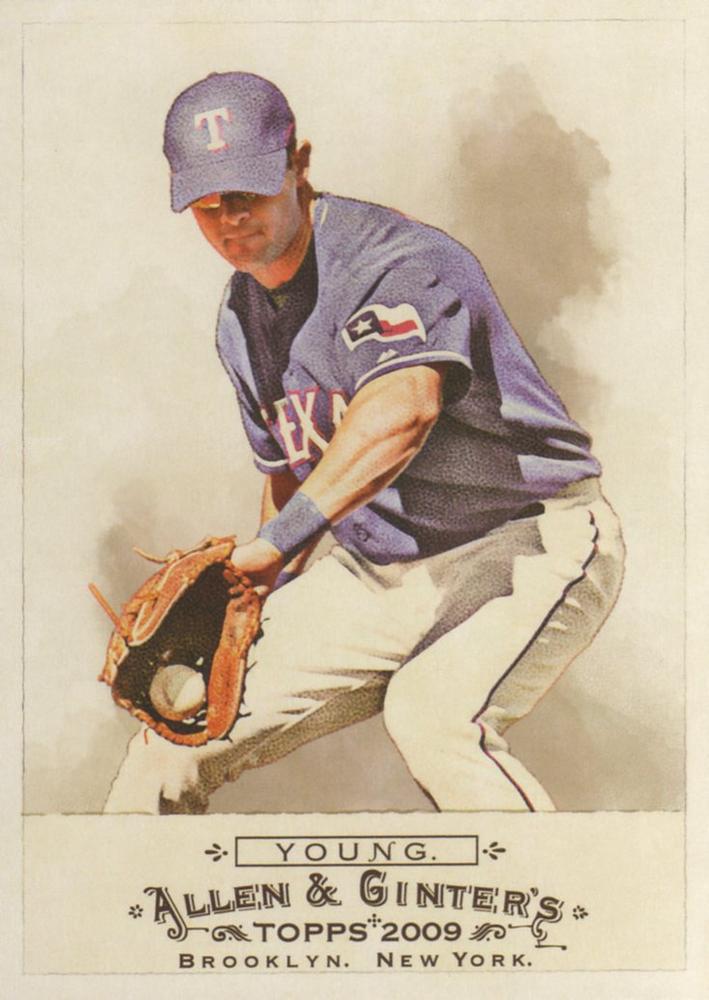 #208 Michael Young - Texas Rangers - 2009 Topps Allen & Ginter Baseball