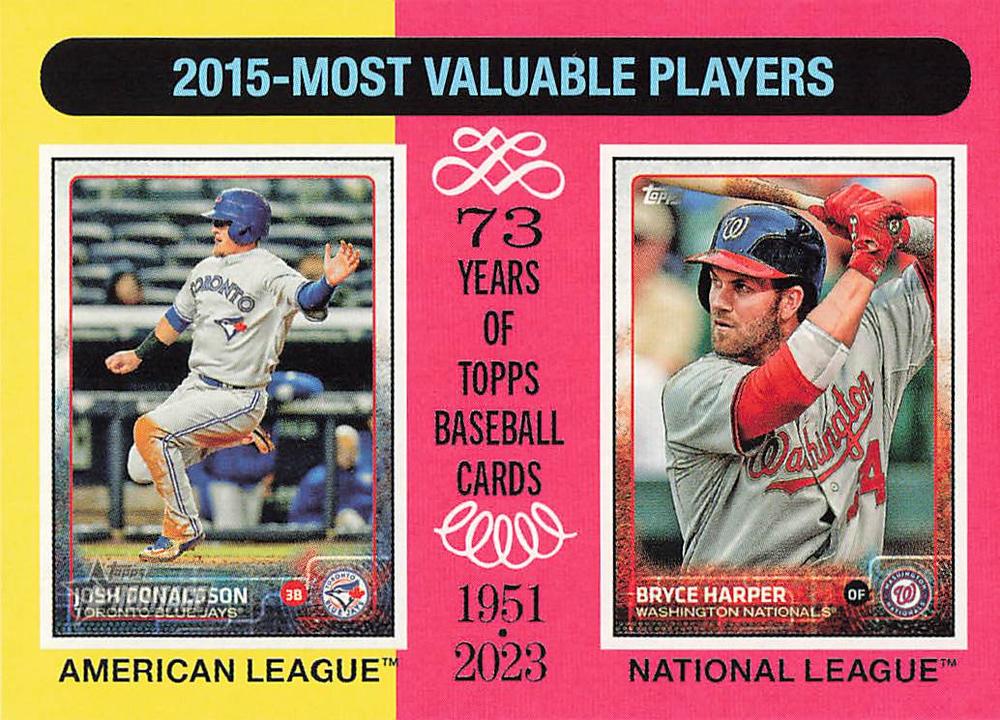 #208 2015s (Josh Donaldson / Bryce Harper) - Toronto Blue Jays / Washington Nationals - 2024 Topps Heritage Baseball