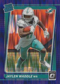 #208 Jaylen Waddle - Miami Dolphins - 2021 Donruss Optic - Purple Shock Football