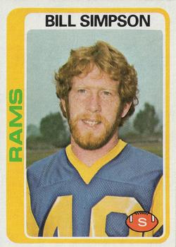 #209 Bill Simpson - Los Angeles Rams - 1978 Topps Football