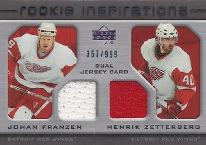 #209 Johan Franzen / Henrik Zetterberg - Detroit Red Wings - 2005-06 Upper Deck Rookie Update Hockey