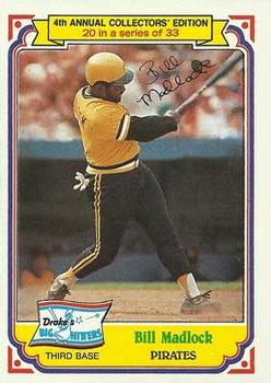 #20 Bill Madlock - Pittsburgh Pirates - 1984 Topps Drake's Big Hitters Baseball