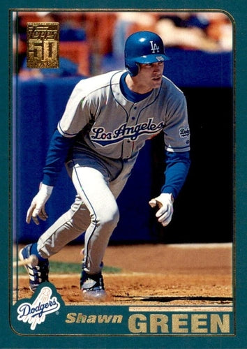 #20 Shawn Green - Los Angeles Dodgers - 2001 Topps Baseball