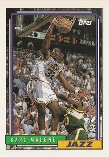 #20 Karl Malone - Utah Jazz - 1992-93 Topps Basketball