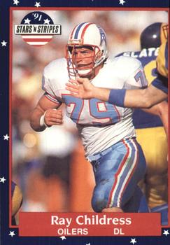 #20 Ray Childress - Houston Oilers - 1991 Fleer Stars 'n Stripes Football