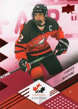 #20 Porter Martone - Canada - 2024 Upper Deck Team Canada Juniors - Red Foil Hockey