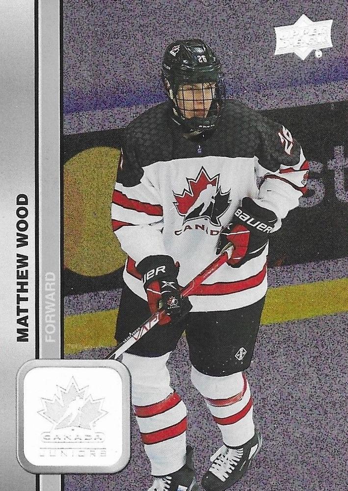 #20 Matthew Wood - Canada - 2023 Upper Deck Team Canada Juniors - Patterned Foilboard Hockey