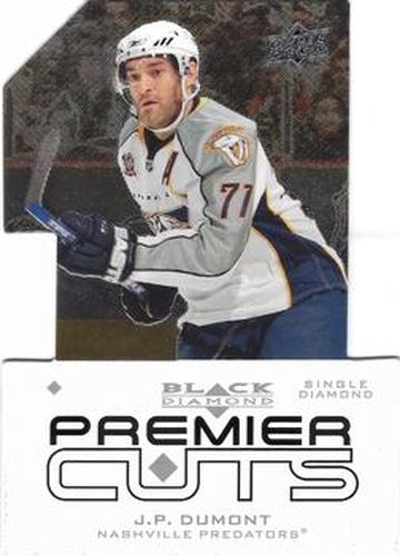 #PDC20 J.P. Dumont - Nashville Predators - 2008-09 Upper Deck Black Diamond - Premier Die Cut Hockey