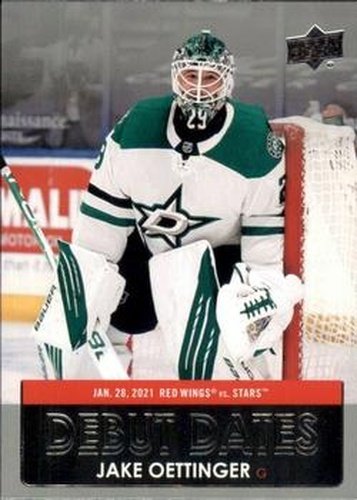#DD-20 Jake Oettinger - Dallas Stars - 2021-22 Upper Deck - Debut Dates Hockey