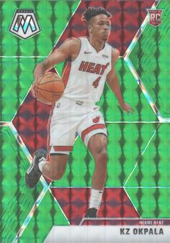 #210 KZ Okpala - Miami Heat - 2019-20 Panini Mosaic - Green Prizm Basketball