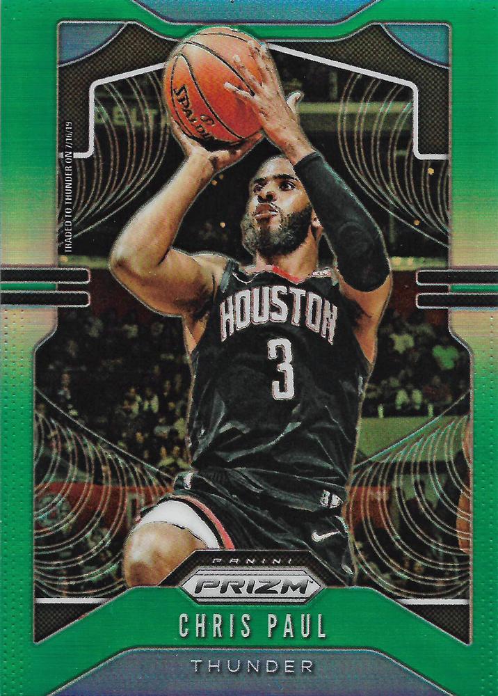 #211 Chris Paul - Oklahoma City Thunder - 2019-20 Panini Prizm - Prizms Green Basketball