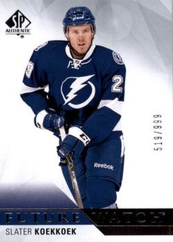 #211 Slater Koekkoek - Tampa Bay Lightning - 2015-16 SP Authentic Hockey