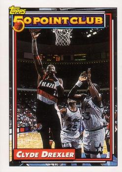 #212 Clyde Drexler - Portland Trail Blazers - 1992-93 Topps Basketball