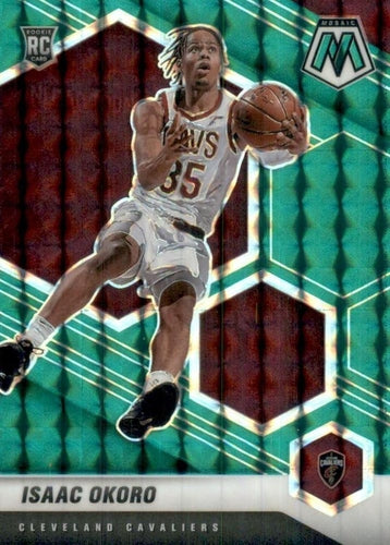 #212 Isaac Okoro - Cleveland Cavaliers - 2020-21 Panini Mosaic - Mosaic Green Basketball