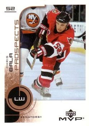 #212 Chris Bala - Ottawa Senators - 2002-03 Upper Deck MVP Hockey