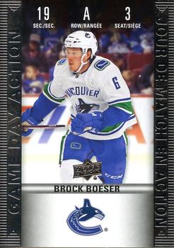 #HGD-3 Brock Boeser - Vancouver Canucks - 2019-20 Upper Deck Tim Hortons - Game Day Action Hockey