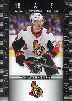 #HGD-5 Thomas Chabot - Ottawa Senators - 2019-20 Upper Deck Tim Hortons - Game Day Action Hockey